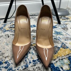 So Kate Christian Louis Vuitton nude pumps